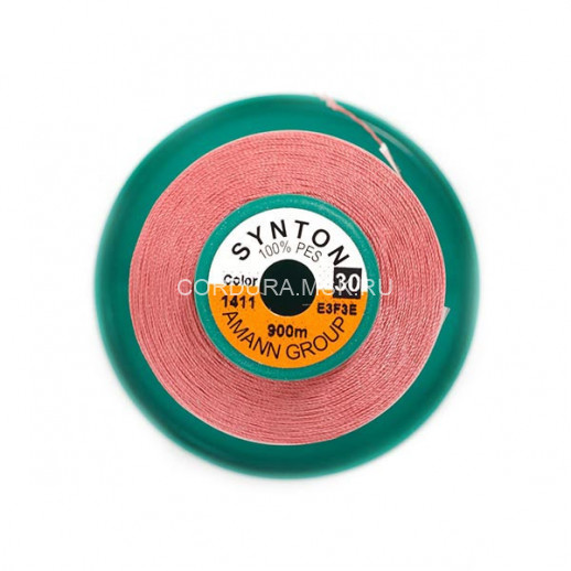 Нитки SYNTON №30 1411 Тёмно-розовый 900 метров