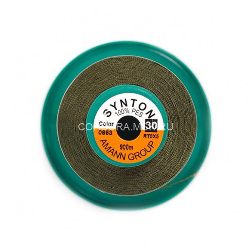 Нитки SYNTON №30 0663 Олива 900 метров