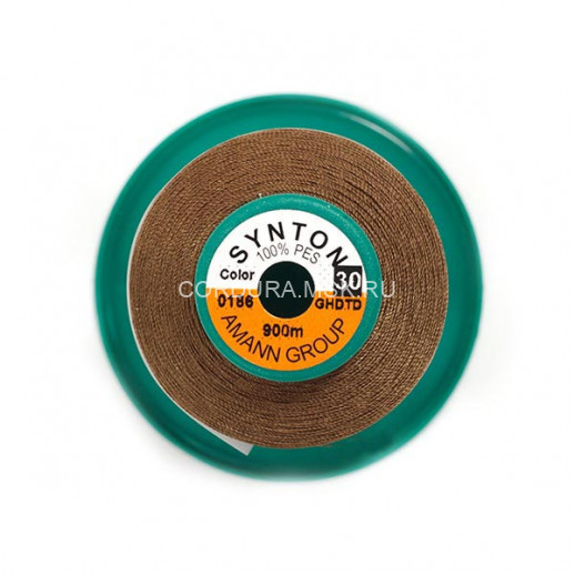 Нитки SYNTON №30 0186 Бежево-шоколадный 900 метров