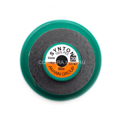 Нитки SYNTON №30 1282 Тёмный антрацит 900 метров
