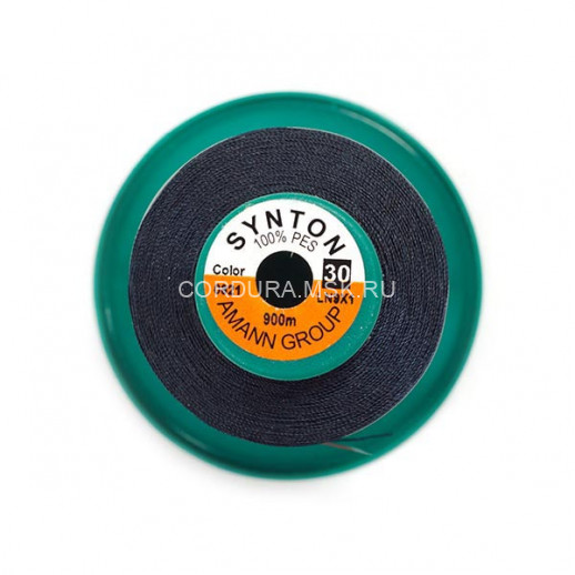 Нитки SYNTON №30 0821 Сине-чёрный 900 метров