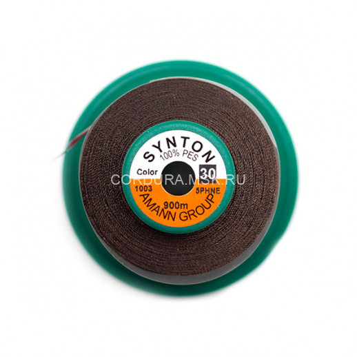 Нитки SYNTON №30 1003 Коричнево-чёрный 900 метров