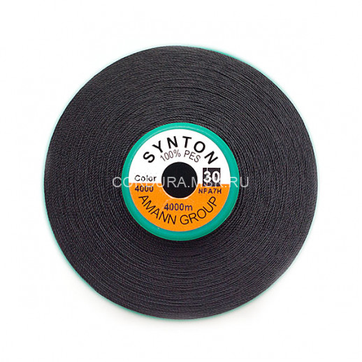 Нитки SYNTON №30 4000 Чёрный 4000 метров