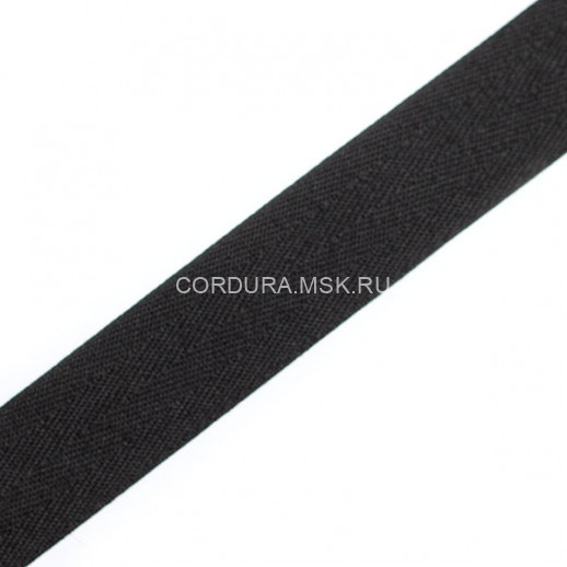 Лента окантовочная 25 мм (ёлочка) Чёрный ИТГФ 